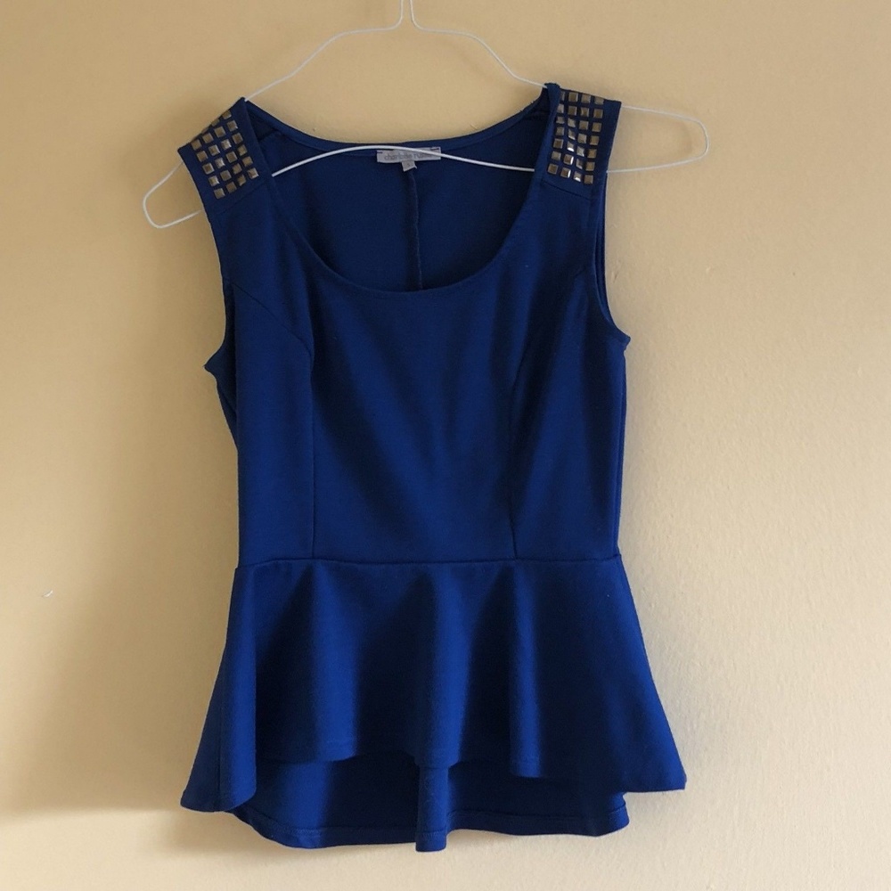 Charlotte Russe Beautiful Blue Blouse Size S